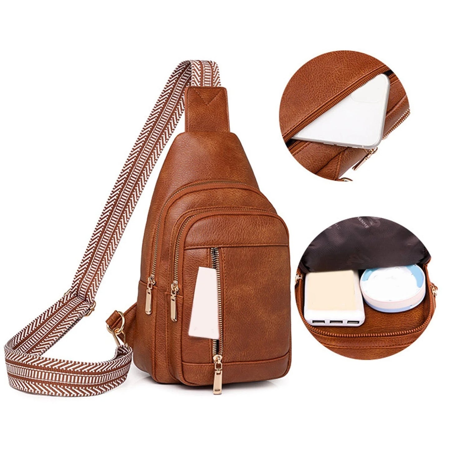 Pu Leather Women'S Crossbody Handbag